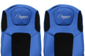 Huse scaun camion ELEGANCE S (blue, material eco-leather / velur) potrivit FORD F-MAX dupa 2018 - Img 3