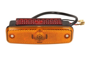 Lampa gabarit Dreapta/Stanga, portocaliu/rosu, W5W, 24V potrivita MAN TGL I, TGM I, TGS I, TGX I dupa 2005 (cu sirma) - Img 2