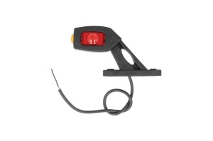 Lumini marcaj stanga, portocaliu/rosu/alb, LED, inaltime 87; latime 35,5; adancime 163, lungime furtun 500, brat scurt, 12/24V pentru suprafete orizontale
