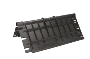 Protectie margine incarcare negru, lungime brat:180mm, latime brat 400mm piesa de colt conectata la sistem