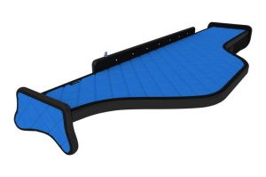 Raft polita interior cabina (panou LED, lumina alba; lung; sertar suplimentar sub blatul mesei, lung, culoare: albastru, serie: ELEGANCE) potrivit DAF