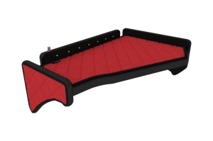 Raft polita interior cabina (panou LED, lumina alba; mijloc, culoare: rosu, serie: ELEGANCE) potrivit SCANIA