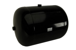 Rezervor aer sistem compresor POLMO diametru 396mm/lungime580mm/ debit 60dm/3, 3xM22x1, 5 singular, Dublu, partea opusa, drenare M22x1, 5