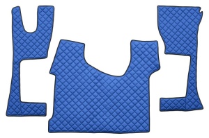 Set covor podea camion Mercedes Actros ECO-LEATHER, set 3 buc. (material - eco-piele, culoare - albastru, cabina ingusta 230 cm) potrivit MERCEDES ACTROS M