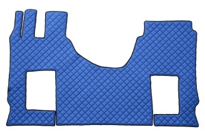Set covor podea camion Mercedes Actros scaun pneumatic pentru pasageri, ECO-LEATHER, 1 bucata (material - eco-piele, culoare - albastru, cabina lata 250 cm)