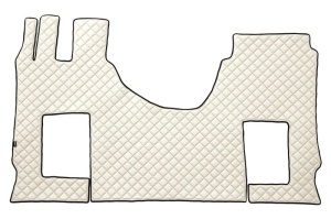 Set covor podea camion Mercedes Actros scaun pneumatic pentru pasageri, ECO-LEATHER, 1 bucata (material - eco-piele, culoare - bej, cabina lata 250 cm)