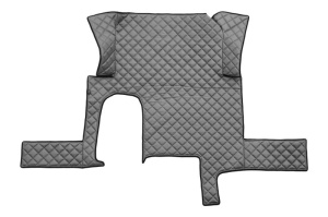 Set covor podea camion potrivit MAN un sertar, ECO-LEATHER, set 3 buc. (material - eco-piele, culoare - gri, transmisie automata) potrivit MAN TGX dupa 2006 - Img 3