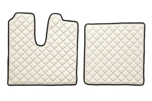 Set covor podea camion potrivit MAN un sertar, ECO-LEATHER, set 3 buc. (material - eco-piele, culoare - bej, pentru transmisie manuala) potrivit MAN TGX - Img 2