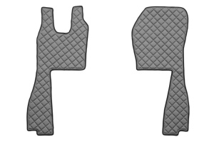Set covor podea camion potrivit Scania ECO-LEATHER, set 5 buc (material - eco-piele, culoare - gri, pentru transmisie manuala; scaune standard - nu RECARO) - Img 2