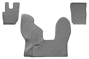 Set covorase podea camion potrivit DAF ECO-LEATHER, set 3 buc. (material - eco-piele, culoare - gri, transmisie automata) potrivit DAF dupa 2013