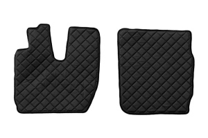 Set covorase podea camion potrivit Iveco ECO-LEATHER (material - eco-piele, culoare - negru, transmisie automata) potrivit IVECO S-WAY dupa 2019 - Img 2