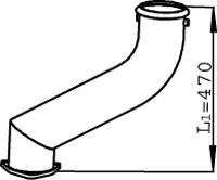 Teava esapament (lungime:470/640mm) potrivit DAF CF 85 2001-2013