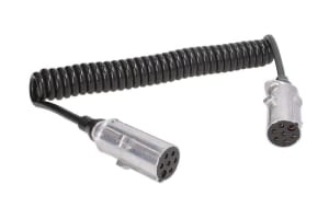 Cablu electric spiralat (poliuretan, lungime de lucru 3,5m, lungime maxima 4m, 1x1+6x0,75, cu dopuri feminine, 7 numar pini, dopuri din aliaj; tip N)
