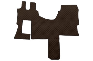 Covor podea camion , cabina SOLO STAR, ECO-LEATHER, 1 bucata (material - eco-piele, culoare - maro) potrivit MERCEDES ACTROS MP4 / MP5 dupa 2011
