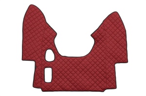 Covor podea camion potrivit DAF tunel central ECO-LEATHER, 1 bucata (material - eco-piele, culoare - rosu, pentru transmisie manuala) potrivit DAF 95 XF dupa 1997