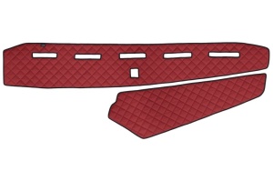 Covoras bord (fara locas senzor) rosu, ECO-piele, ECO-LEATHER potrivit VOLVO FH16 II dupa 2014