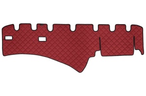 Covoras bord rosu, ECO-piele, ECO-LEATHER potrivit SCANIA L,P,G,R,S, P,G,R,T dupa 2004