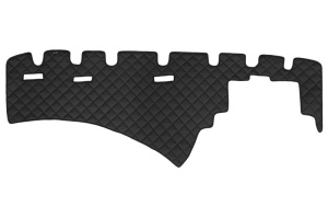 Covoras de bord negru, Piele matlasatÄƒ EKO, ECO-LEATHER Q potrivit: SCANIA R I, R II dupa 2004