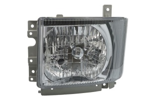 Far Stanga potrivit ISUZU N (6TH GENERATION) dupa 2008 (H4/W5W, electric, cu motor, culoare insert: cromat)