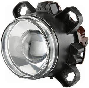 Far universal (H1, 24V, latime 112,9mm, inaltime 112,9mm, diametru 90mm, transparent, negru) MERCEDES ECONIC 2 dupa 2013