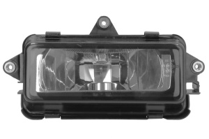 Farul universal Dreapta potrivit SCANIA G II, L, P II, R II, S dupa 2016 (raza lunga, transparent, negru, semnalizare)