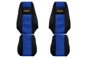 Huse scaun camion Classic (albastru, material velur, serie CLASSIC, centura pasager asamblata in scaun) Renault Trucks Magnum