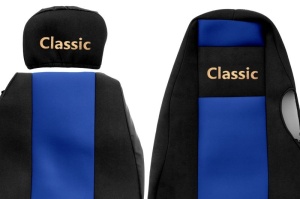 Huse scaun camion Classic (albastru, material velur, serie CLASSIC, centura pasager asamblata in scaun ) Scania 4 - Img 2