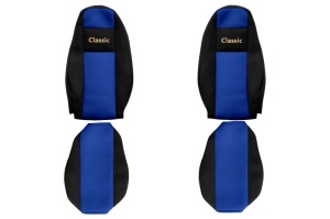 Huse scaun camion Classic (albastru, material velur, serie CLASSIC) potrivit VOLVO FH4