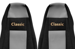 Huse scaun camion Classic (gri, material velur, serie CLASSIC, centura pasager asamblata in scaun) Scania P, G, R, T - Img 2