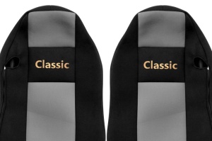 Huse scaun camion Classic (gri, material velur, serie CLASSIC, centura pasager asamblata in scaun ) MAN TGX - Img 2