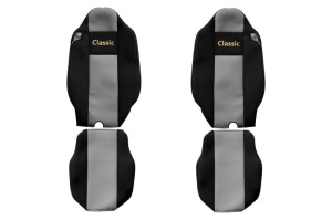 Huse scaun camion Classic (gri, material velur, serie CLASSIC, centura pasager asamblata in scaun) Renault Trucks T