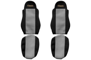 Huse scaun camion Classic (gri, material velur, serie CLASSIC) potrivit DAF XF 105; XF 95