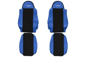Huse scaun camion Elegance (albastru, material eco-piele / velur, serie ELEGANCE) potrivit MAN