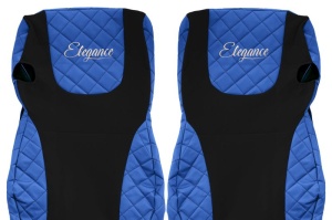 Huse scaun camion Elegance (albastru, material eco-piele / velur, serie ELEGANCE, Euro 6) potrivit DAF - Img 3