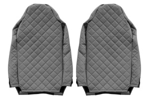 Huse scaun camion Elegance (gri, material eco-piele / velur, serie ELEGANCE) potrivit IVECO - Img 2