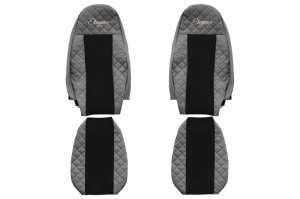 Huse scaun camion Elegance (gri, material eco-piele / velur, serie ELEGANCE, egrate) potrivit VOLVO