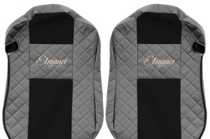 Huse scaun camion Elegance (gri, material eco-piele / velur, serie ELEGANCE, scaune standard) potrivit MERCEDES ACTROS MP4 - Img 3