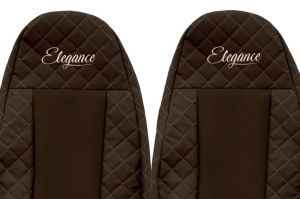Huse scaun camion Elegance (maro, material eco-piele / velur, serie ELEGANCE, egrate) potrivit VOLVO - Img 3