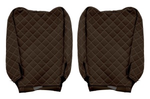 Huse scaun camion Elegance (maro, material eco-piele / velur, serie ELEGANCE, tetiera reglabila a pasagerului; tetiera reglabila a soferului) potrivit RENAULT T - Img 2