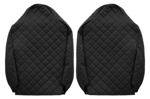 Huse scaun camion Elegance (negru, material eco-piele / velur, serie ELEGANCE, tetiera integrata pentru pasageri; tetiera soferului integrata) potrivit RENAULT T - Img 2
