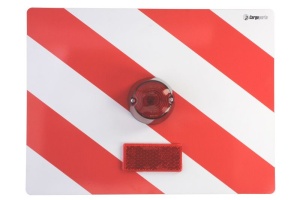 Placa semn avertizare gabarit depasit 1 buc, spate; partea dreapta; cu lampa rosie 30cm x 40cm