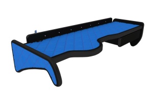 Raft interior cabina potrivit MAN TGA, TGL I dupa 1999 (lung, Panou LED, lumina alba, sertar suplimentar sub blatul mesei, lung, culoare: albastru, serie: ELEGANCE, tip cabina: L, LX, M, XL, XLX)