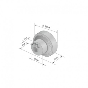 Rola culisare acoperis prelata diametru 24mm x latime 7mm