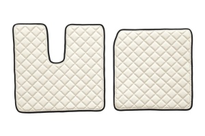 Set covor podea camion potrivit MAN ECO-LEATHER, set 3 buc. (material - eco-piele, culoare - bej, cabina lata 250 cm) potrivit MAN TGA dupa 1999 - Img 2