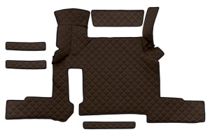 Set covor podea camion potrivit MAN ECO-LEATHER, set 7 bucati (material - eco-piele, culoare - maro, transmisie automata) potrivit MAN TGX - Img 3