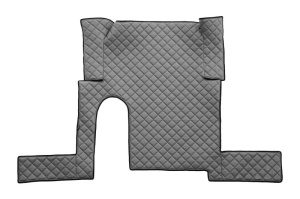 Set covor podea camion potrivit MAN un sertar, ECO-LEATHER, set 3 buc. (material - eco-piele, culoare - gri, pentru transmisie manuala) potrivit MAN TGX - Img 3