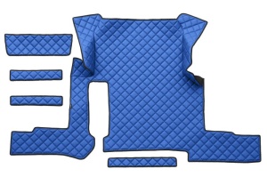 Set covor podea camion potrivit MAN un sertar, ECO-LEATHER, set 7 bucati (material - eco-piele, culoare - albastru, pentru transmisie manuala) potrivit MAN TGX - Img 3