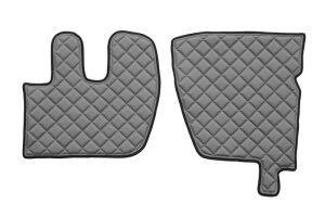 Set covor podea camion potrivit Renault ECO-LEATHER, set 3 buc. (material - eco-piele, culoare - gri) potrivit RENAULT TRUCKS PREMIUM 2 dupa 2005 - Img 2