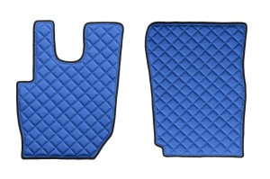 Set covorase podea camion potrivit DAF ECO-LEATHER, set 3 buc. (material - eco-piele, culoare - albastru, pentru transmisie manuala) potrivit DAF CF dupa 2013 - Img 2