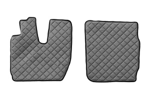 Set covorase podea camion potrivit Iveco ECO-LEATHER (material - eco-piele, culoare - gri, transmisie automata) potrivit IVECO S-WAY dupa 2019 - Img 2